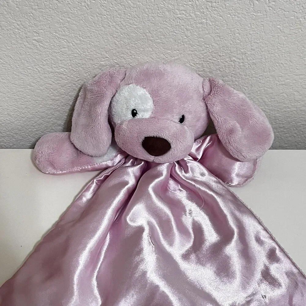 Baby Gund Pink Spunky Huggybuddy Puppy Dog Security Blanket Lovey Satin 6047441
